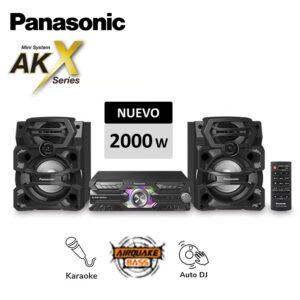 PANASONIC  Minicomponente Panasonic 2000 Watts Bluetooth SC-AKX730 DJ Karaoke