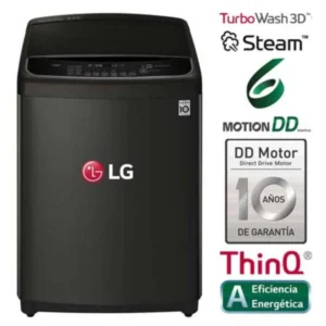 Lavadora 17 Kg LG Carga Superior TurboWash 3D con Steam Lavado a Vapor WT17BSS6H Negro Platino  (S./ 600DE INICIAL)