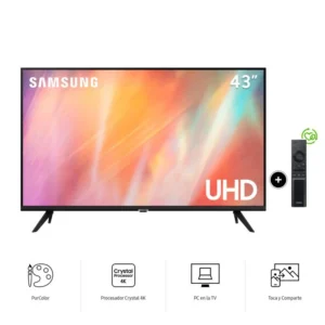 TV SAMSUNG UHD 43" UN43AU7090GXPE (S./  450 DE INICIAL)