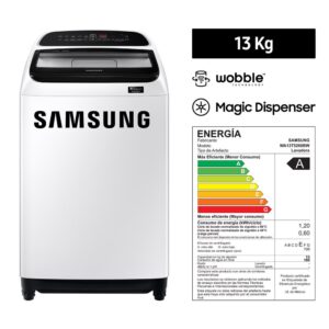 LAVADORA WOBBLE Y MOTOR DIGITAL INVERTER 13 KG BLANCA WA13T5260BW  - 450 DE INICIAL