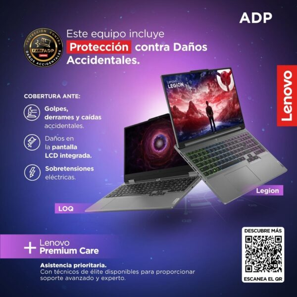 LAPTOP LENOVO LOQ INTEL CORE I5-12450HX 8GB RAM 512GB SSD NVIDIA® GEFORCE RTX™ 3050 6GB 15.6" - Imagen 2