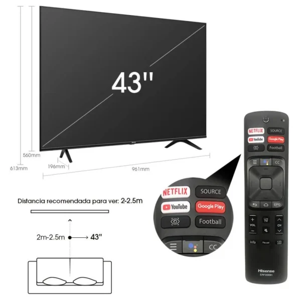 LED 43" 43A6GSA 4K HDR Android Smart TV (S./ 525 DE INICIAL) - Imagen 6