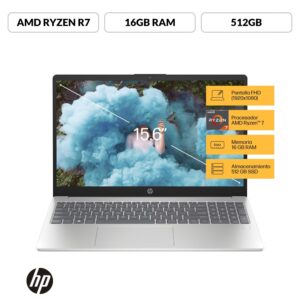 Laptop Hp 15-fc0013la Amd Ryzen 7 16gb 512gb Ssd 15.6" Fhd Windows 11 Home Single