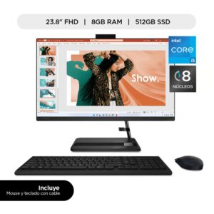 All in One Lenovo Intel® CoreTM i5 8Gb 512Gb SSD Ideacentre AIO 3 12° Gen 23.8"
