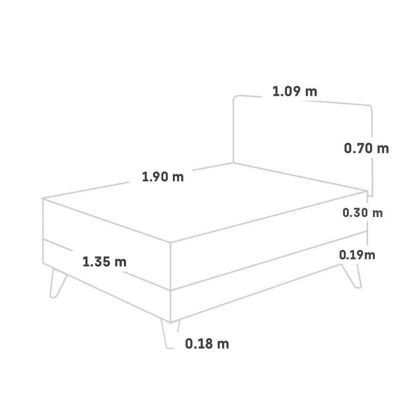 Dormitorio Europeo Pocket Star 2 Plazas + Cabecera Loft Charcoal - Imagen 2