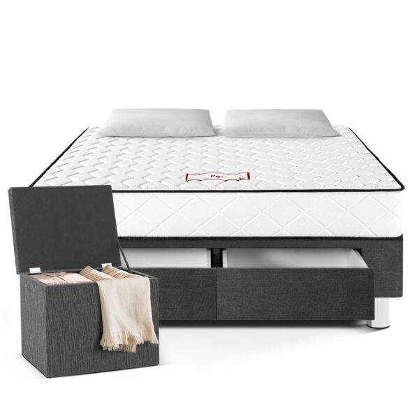 Cama Con Cajones Per 2 Plz + Baúl + 2 Almohadas + Protector - Imagen 2
