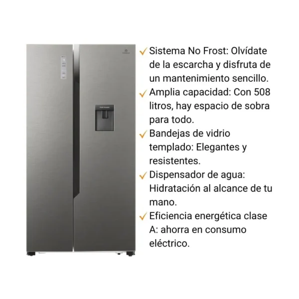 Refrigeradora Indurama RI-788DI 508 litros Gris - Imagen 2
