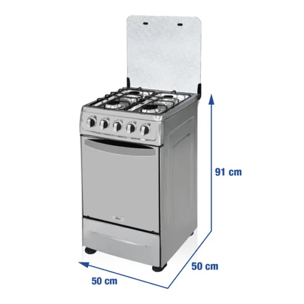 Cocina a gas Oster 4 hornillas 20" OS-PGSC20G4HTSS - Imagen 4